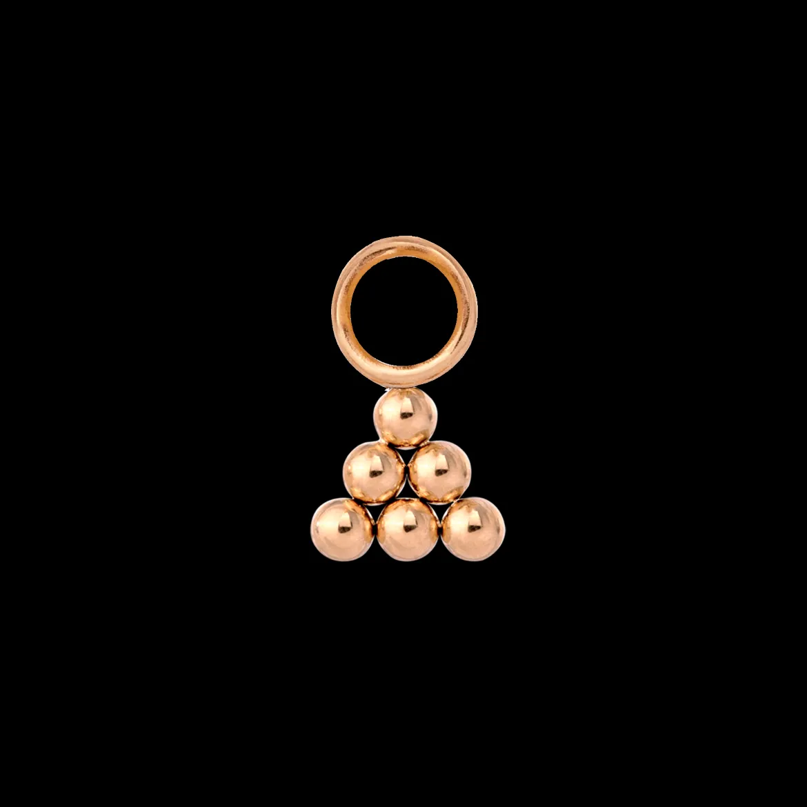 Tiny Beads Twisted Hoop Set Small Roségold