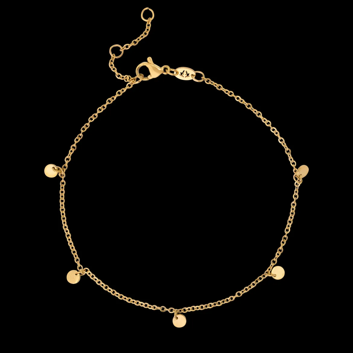 Tiny Coin Anklet Gold