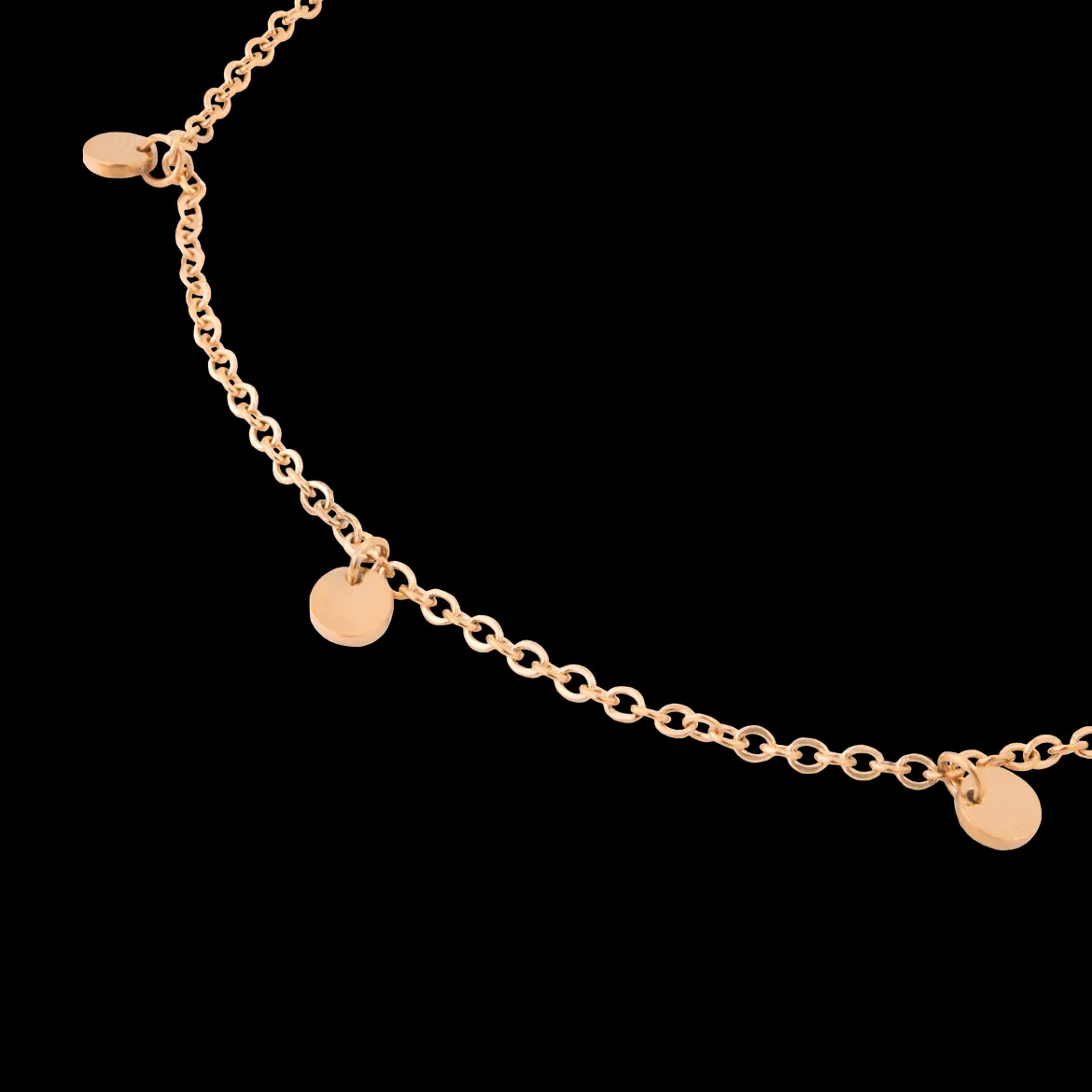Tiny Coin Anklet Roségold