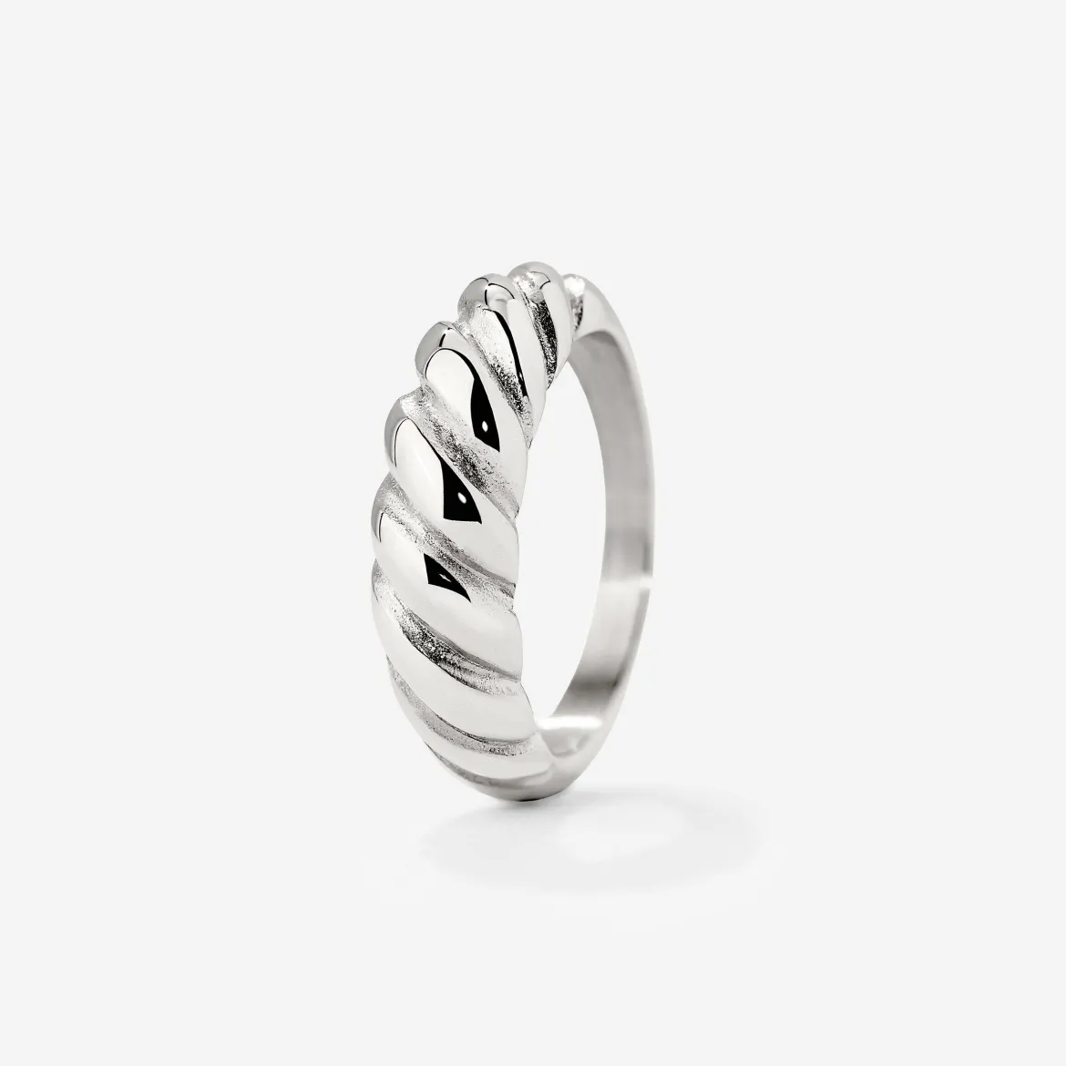 Towel Twist Ring Silber
