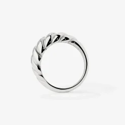 Towel Twist Ring Silber