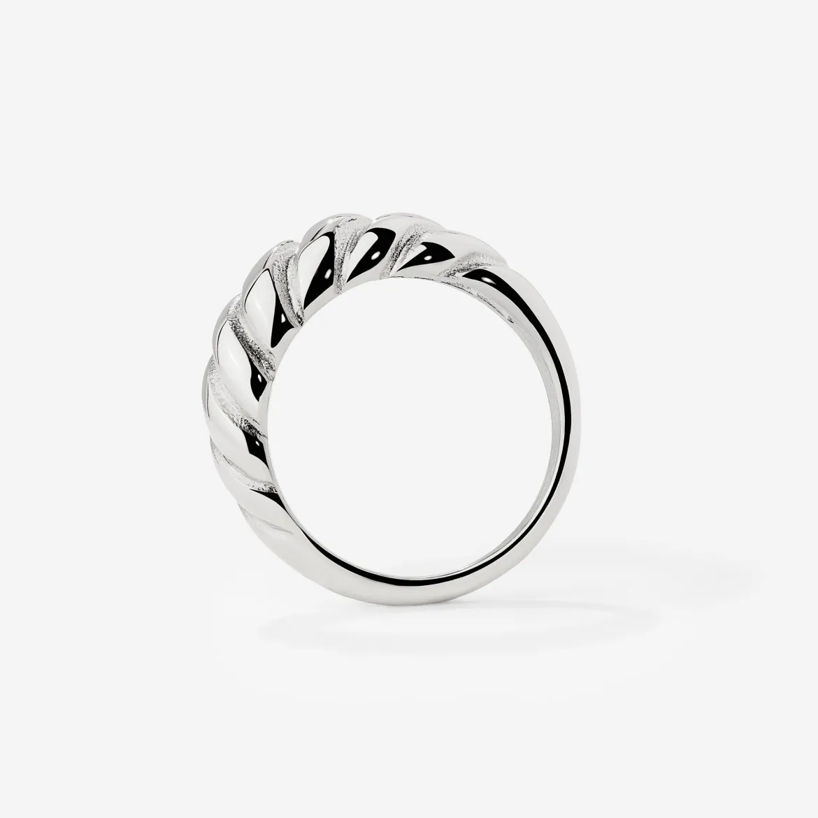 Towel Twist Ring Silber