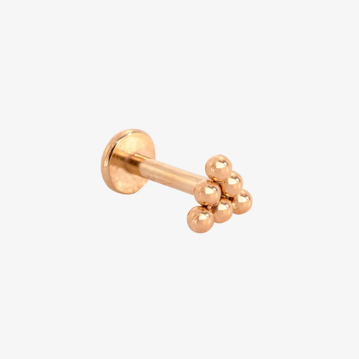 Triangle Beads Piercing Stud Roségold