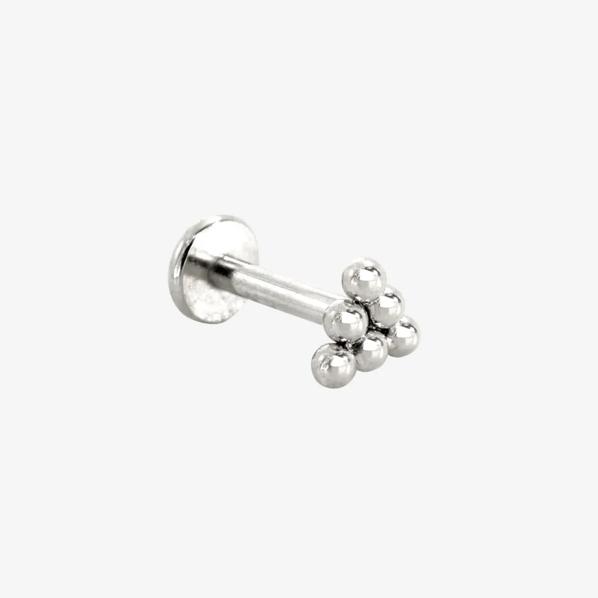 Triangle Beads Piercing Stud Silber