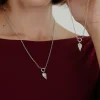 Twin Flame Right Classic Chain Necklace Set Silber