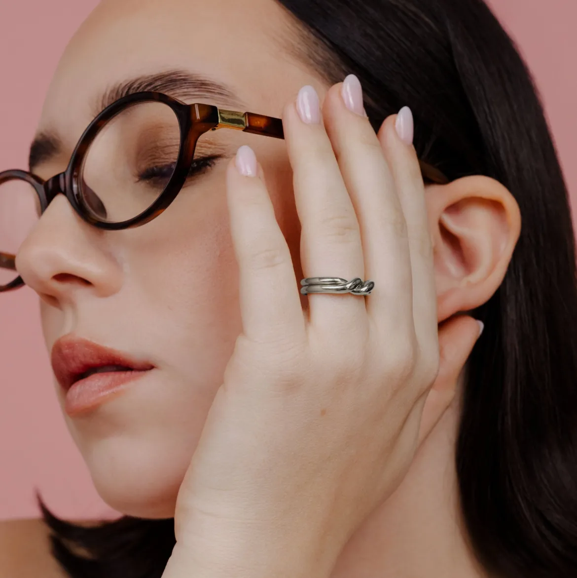 Twinsies Ring Silber