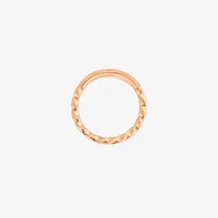 Twisted Click Piercing Ring Roségold