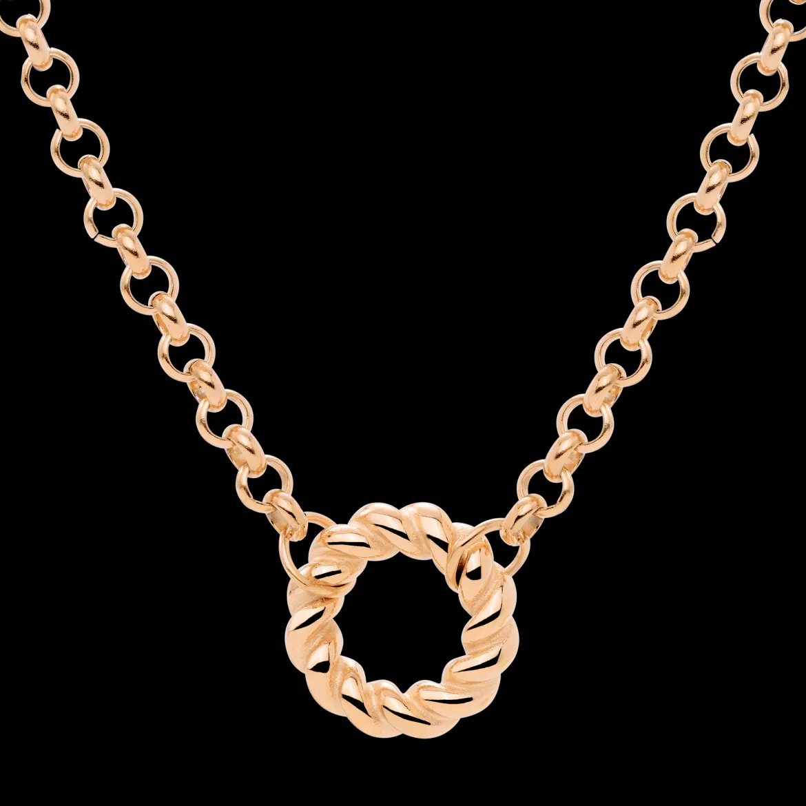 Twisted Donut Necklace Roségold