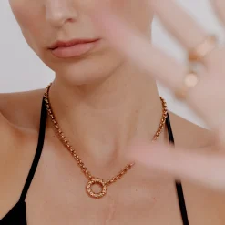 Twisted Donut Necklace Roségold