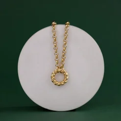 Twisted Donut Necklace Silber
