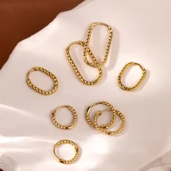Twisted Hoop Bundle Small Silber