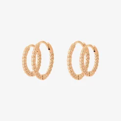 Twisted Hoop Bundle Small Roségold