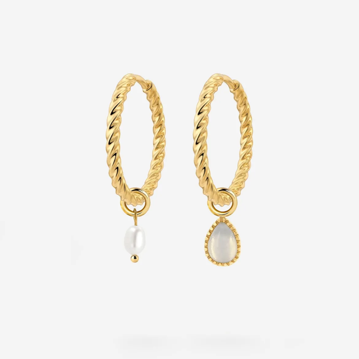 Twisted Hoop Set Medium