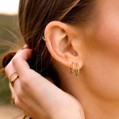 Twisted Hoops Baby - Gold