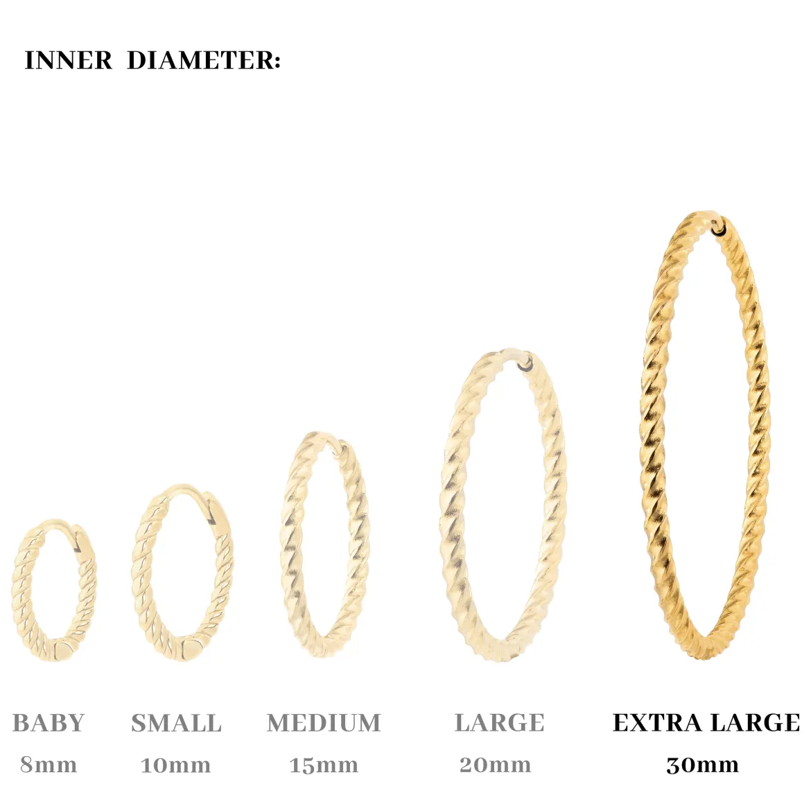 Twisted Hoops Extra Large Silber