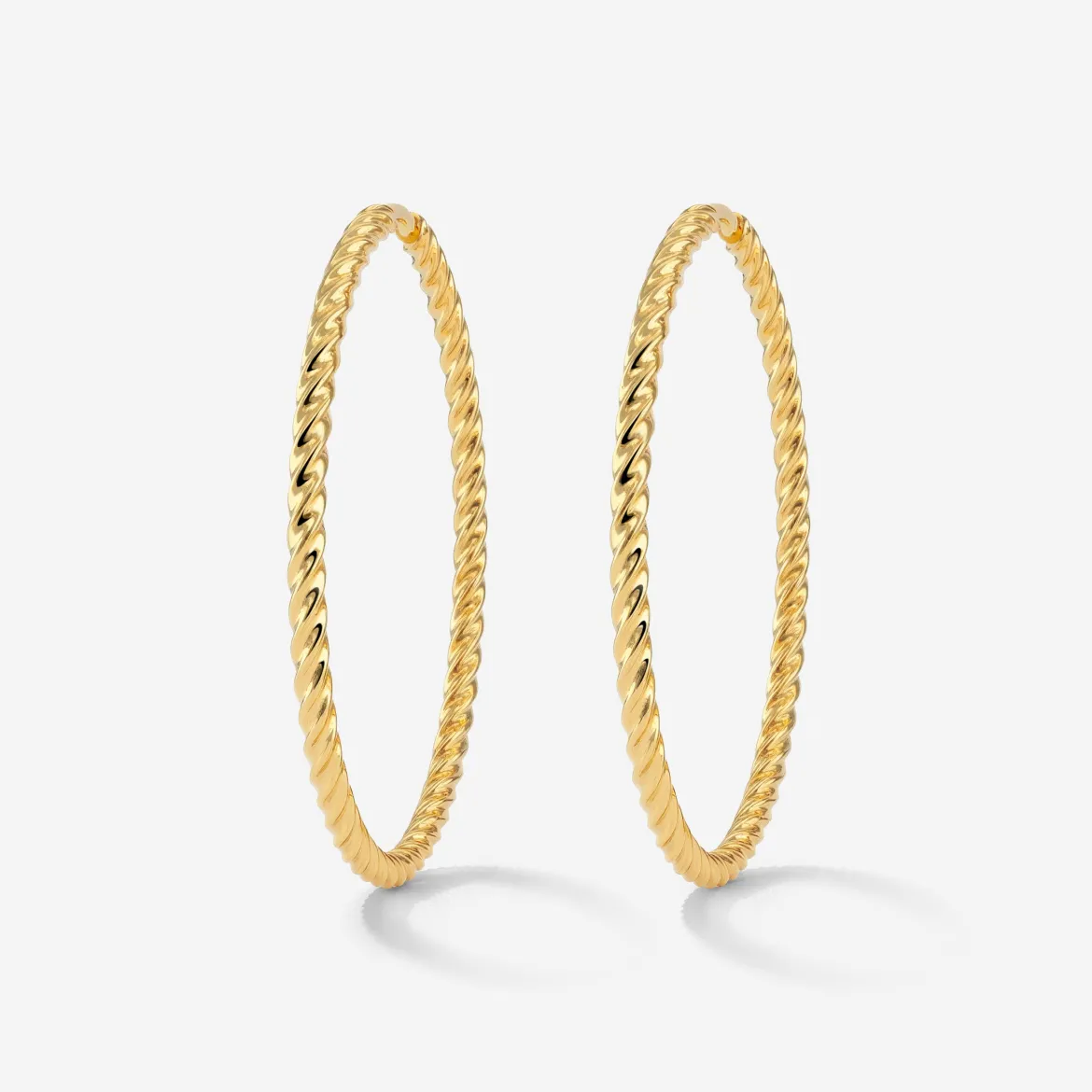Twisted Hoops Extra Large Gold