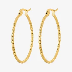 Twisted Hoops Extra Large (alt) - Gold