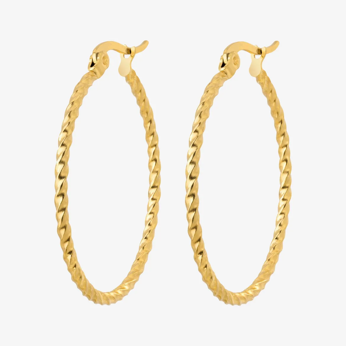 Twisted Hoops Extra Large (alt) - Gold