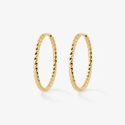 Twisted Hoops Large Gold