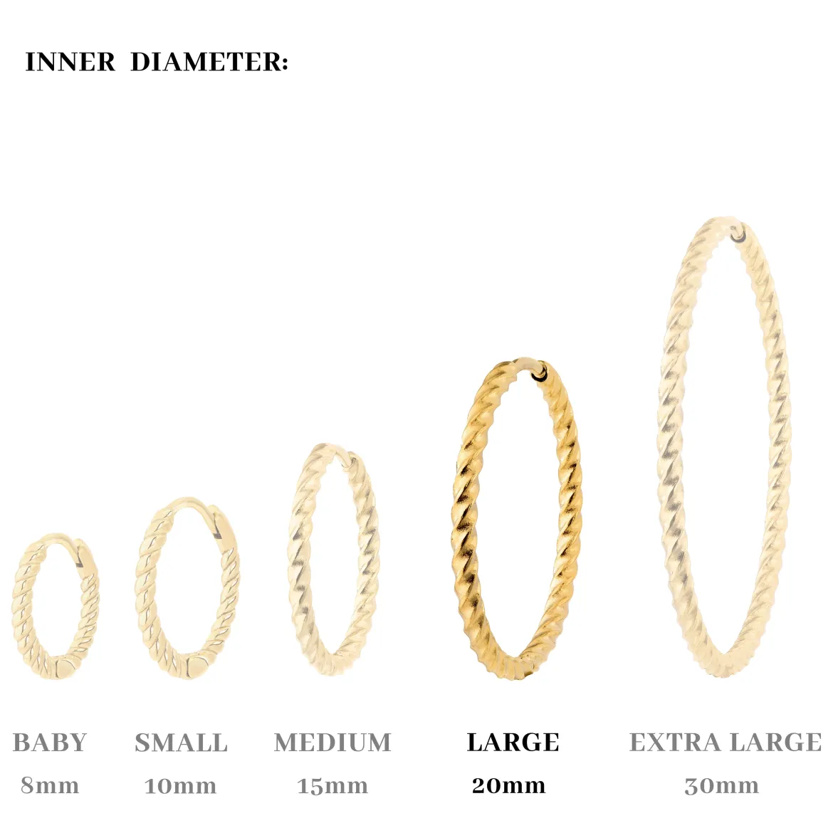 Twisted Hoops Large Silber