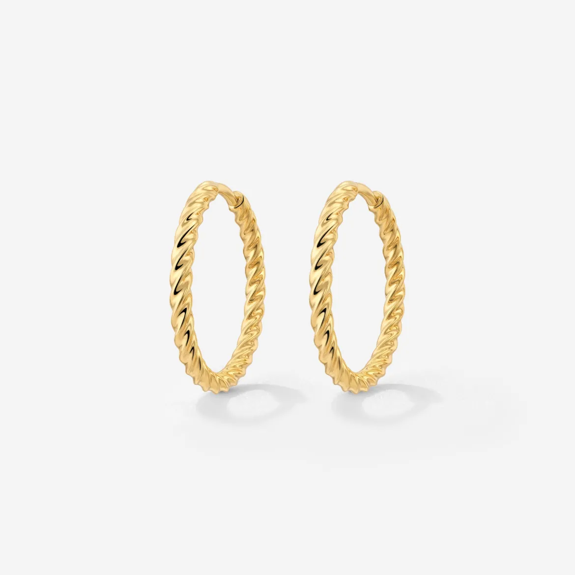 Twisted Hoops Medium Gold