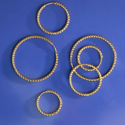 Twisted Hoops Medium Gold
