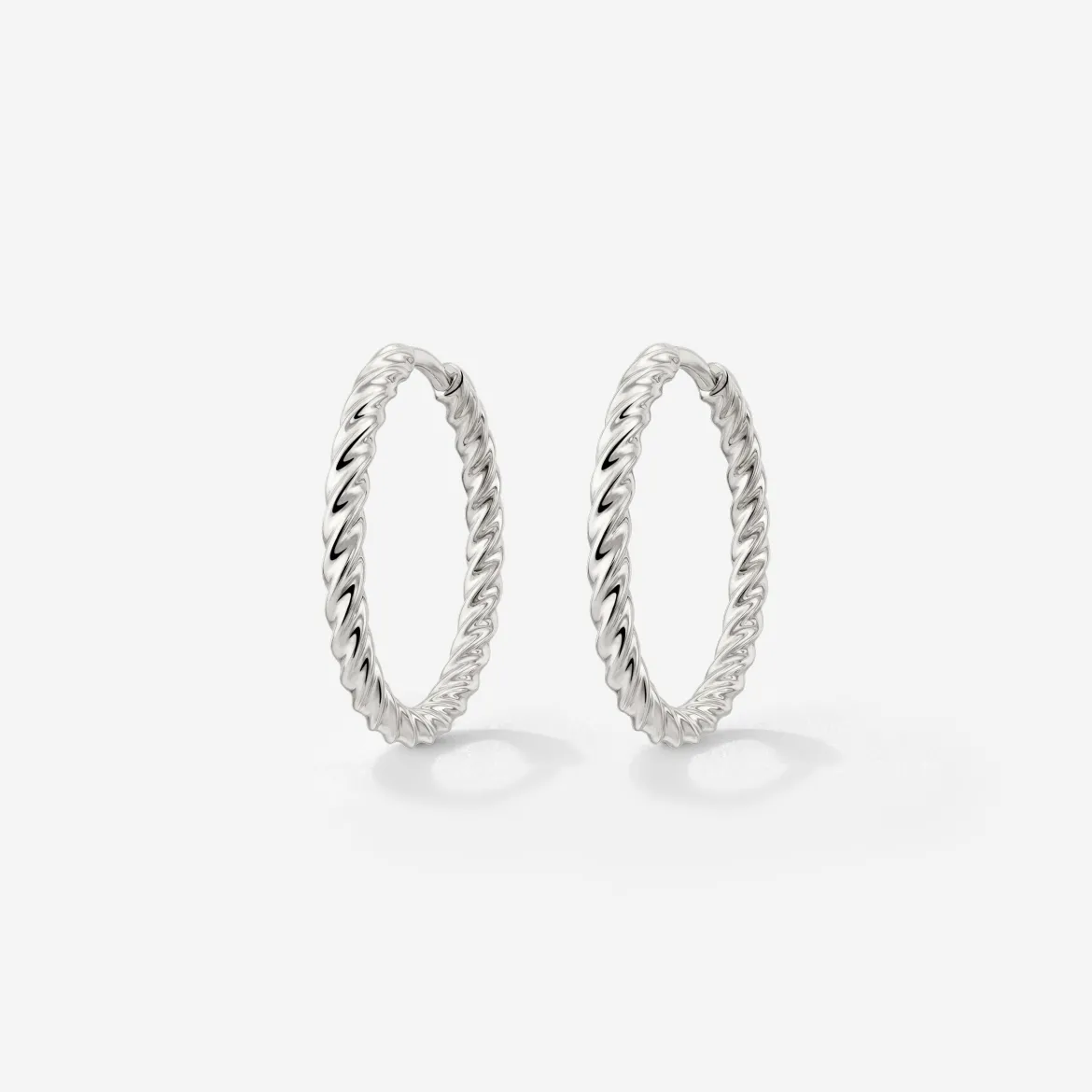 Twisted Hoops Medium Silber