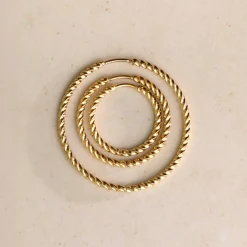Twisted Hoops Medium Silber