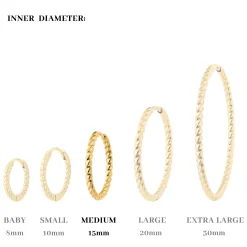 Twisted Hoops Medium Silber