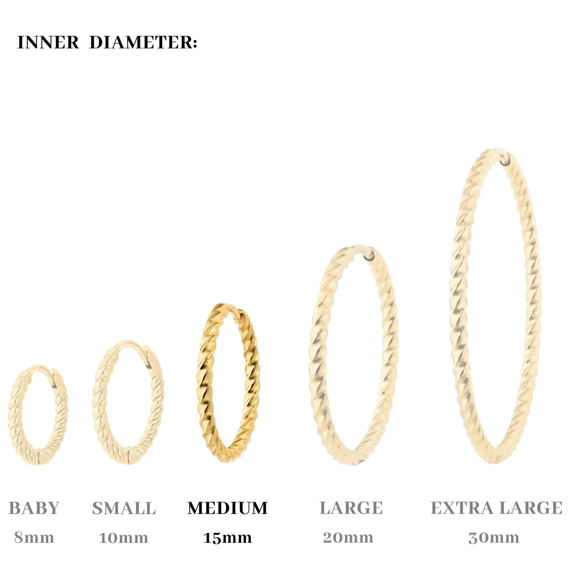 Twisted Hoops Medium Silber