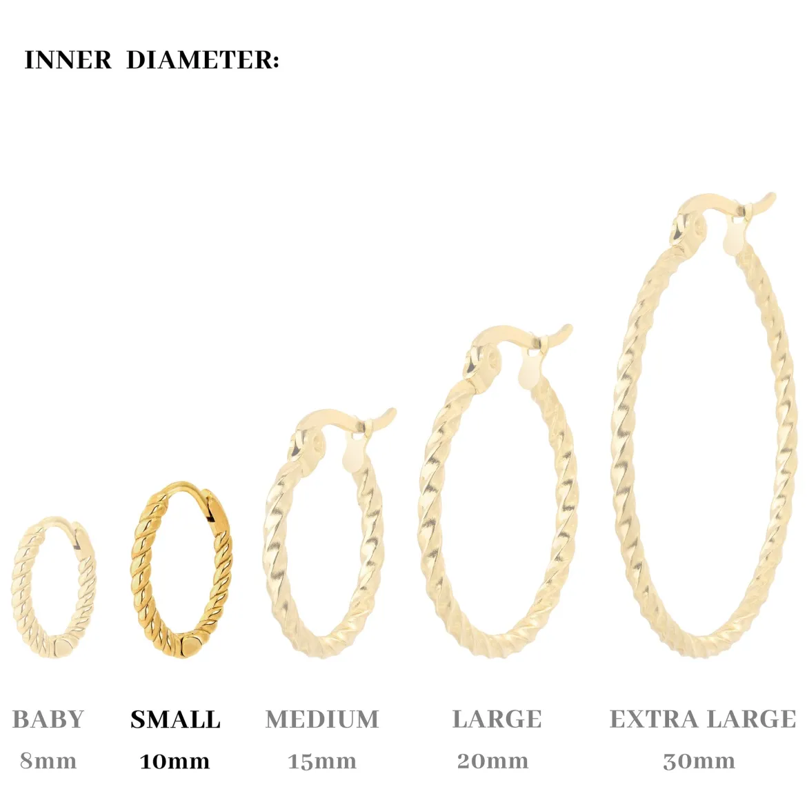 Twisted Hoops Small - Gold