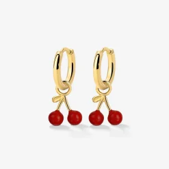 Very Cherry Hoop Set Baby Gold
