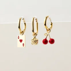 Very Cherry Hoop Set Baby Gold