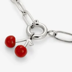 Very Cherry Oval Links Necklace Set Silber