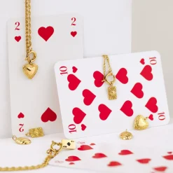 Vintage Heart Rope Chain Necklace Set Roségold