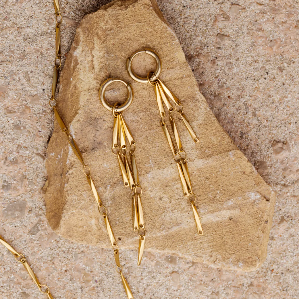 Wind Chime Hoop Set Baby Roségold