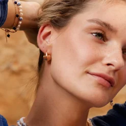 Winding Hoop Studs Roségold