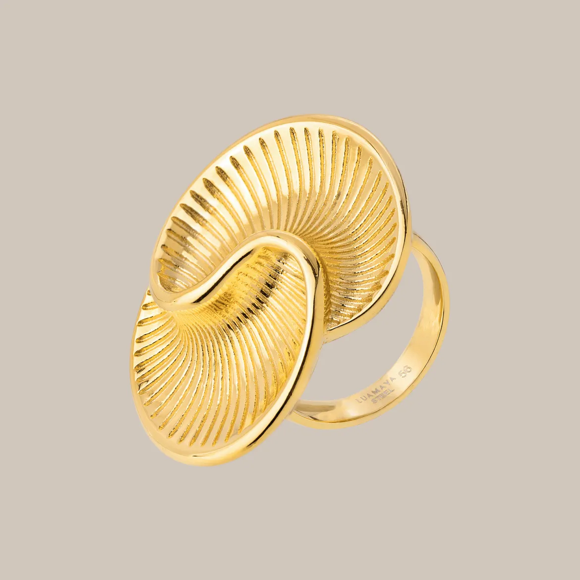 Winding Spiral Ring Gold