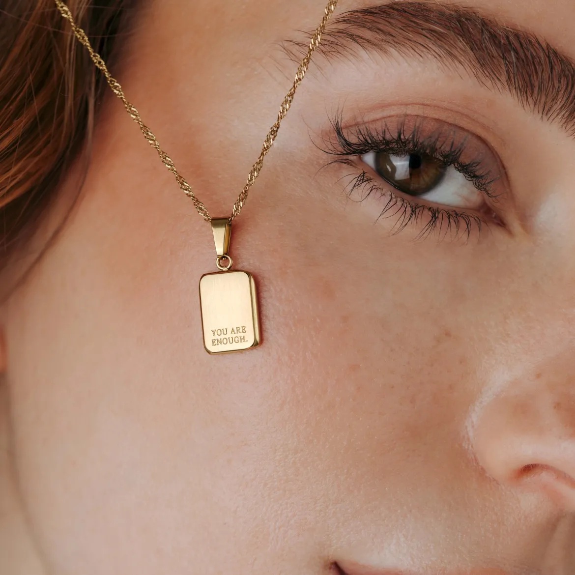 You are enough Necklace Gold