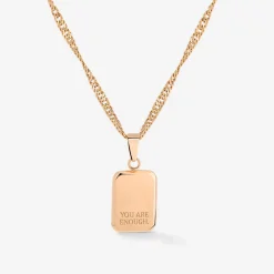 You are enough Necklace Roségold