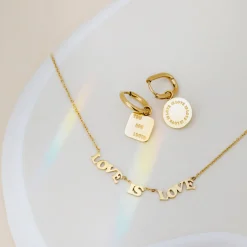 You are loved Hoop Set Small Roségold