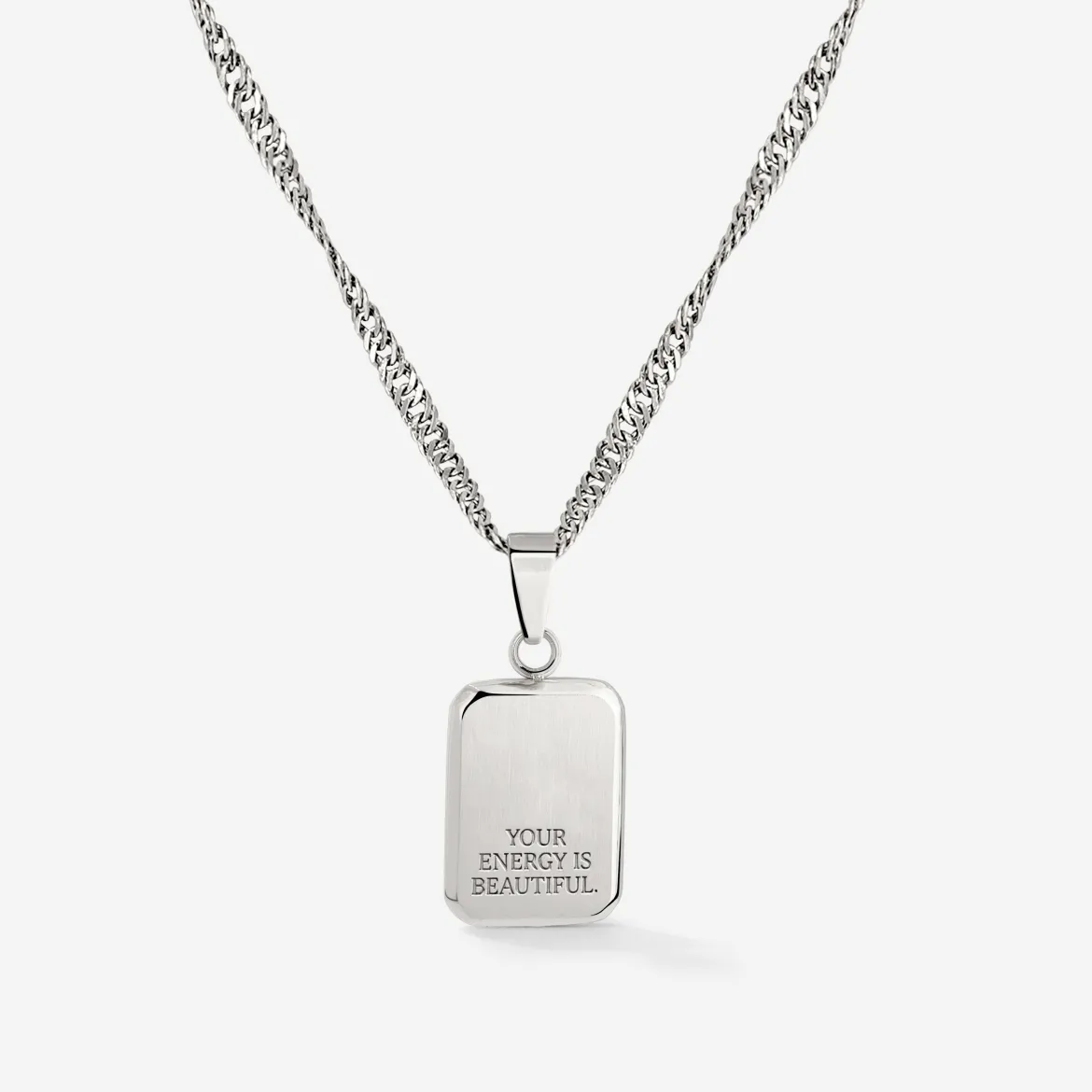 Your energy is beautiful Necklace Silber