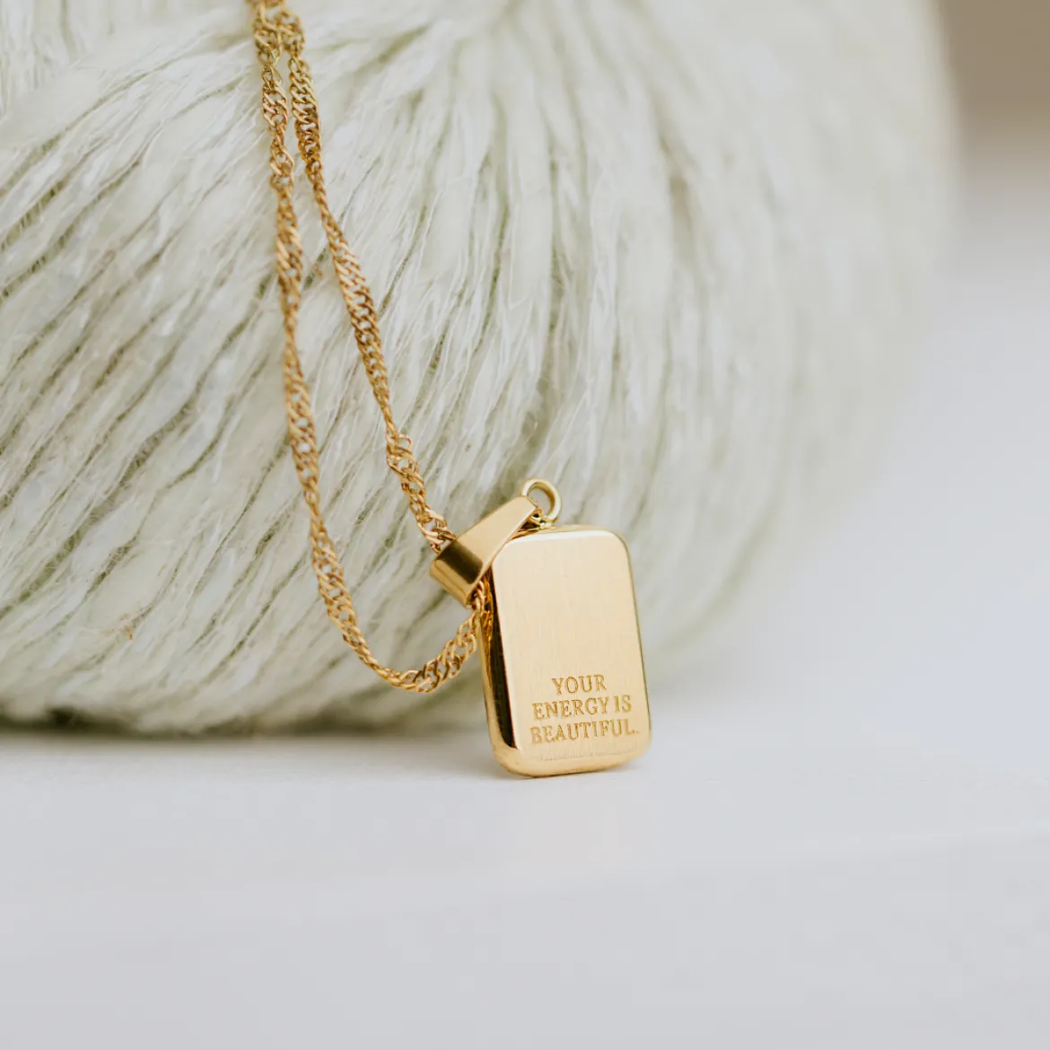Your energy is beautiful Necklace Silber