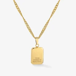 Your energy is beautiful Necklace Gold