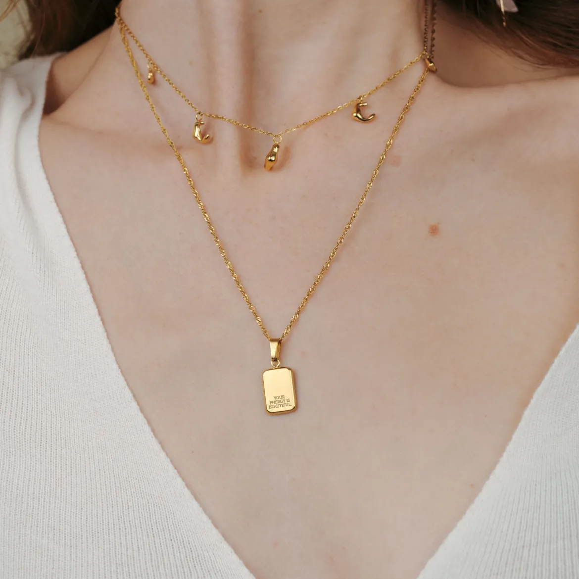 Your energy is beautiful Necklace Gold