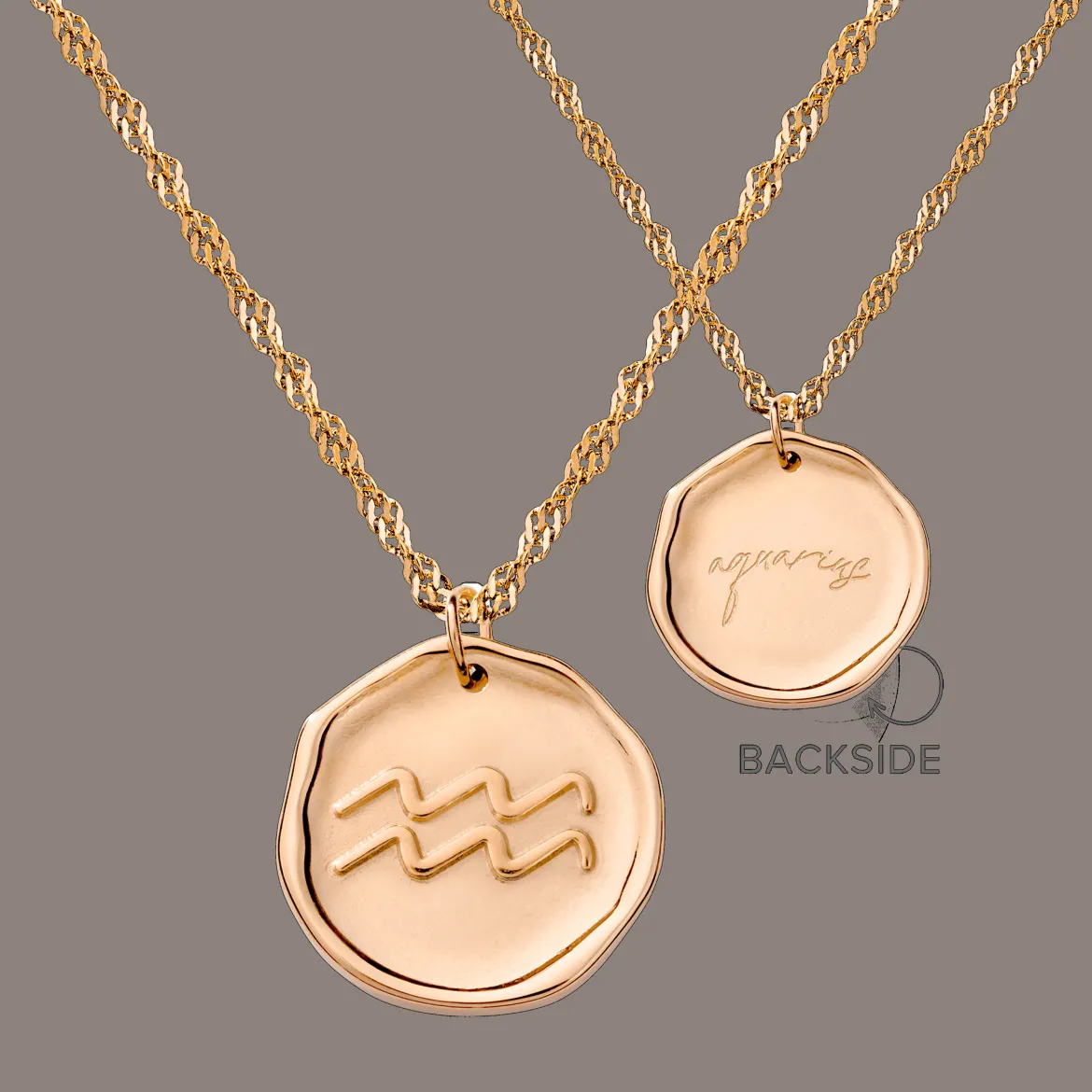 Zodiac Necklace – Aquarius / Wassermann Roségold