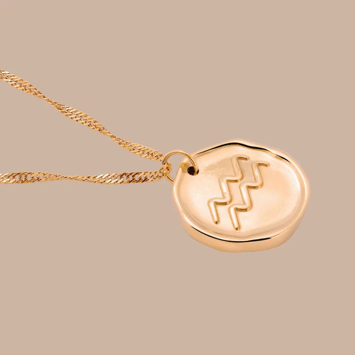Zodiac Necklace – Aquarius / Wassermann Roségold