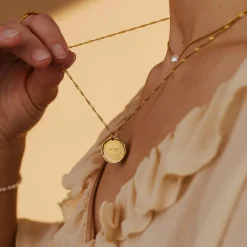 Zodiac Necklace – Aries / Widder Gold