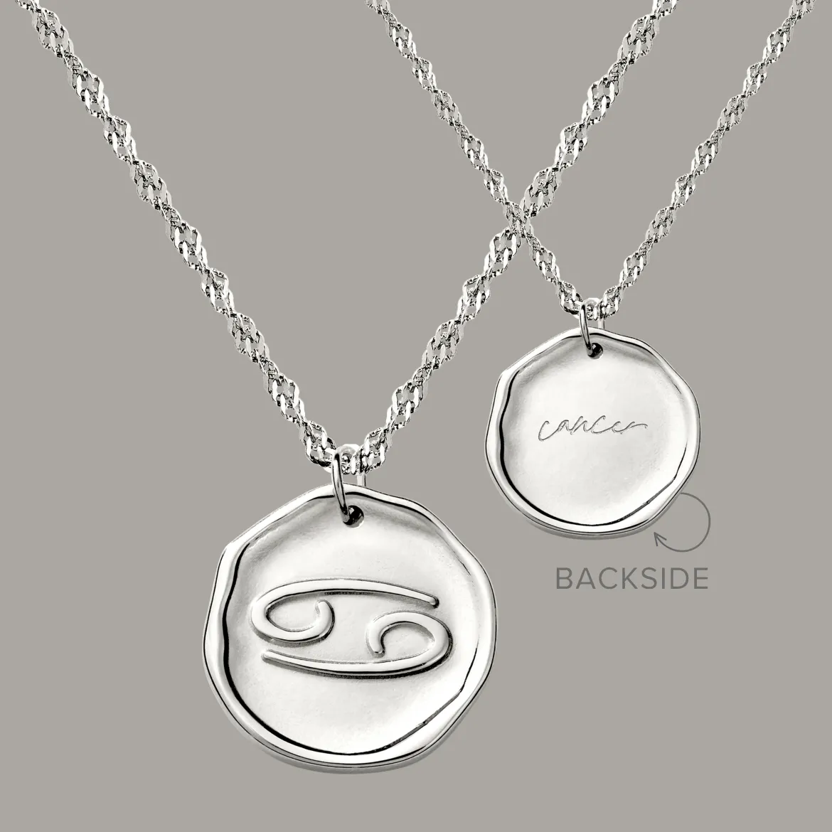Zodiac Necklace – Cancer / Krebs Silber