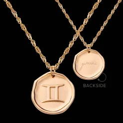 Zodiac Necklace – Gemini / Zwilling Roségold